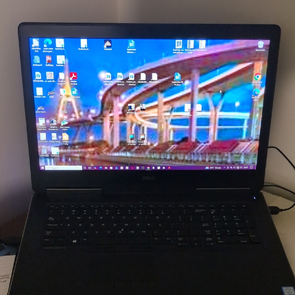 Dell Black Laptop with Vibrant Display
